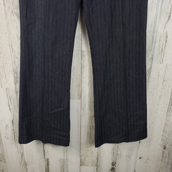 Dots gray and white pin stripe flare leg dress pants juniors size 3/4 - Picture 3 of 13